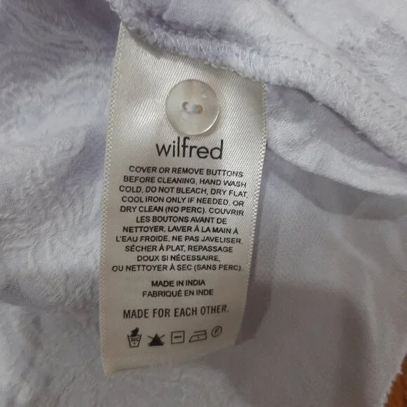 Wilfred fairycore boho distressed sheer cropped embroidered blouse top - Picture 12 of 15